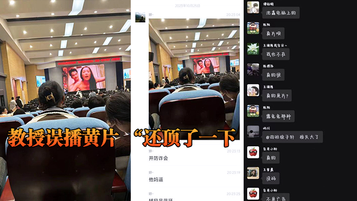 教授误播黄片 “还顶了一下，然后嗯啊的一声”海报剧照